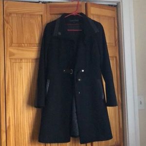 Via spiga black wool dress coat, size 2